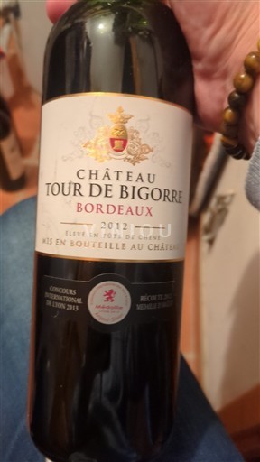 Bordoja Bordo Château Tour De Bigorre 2012