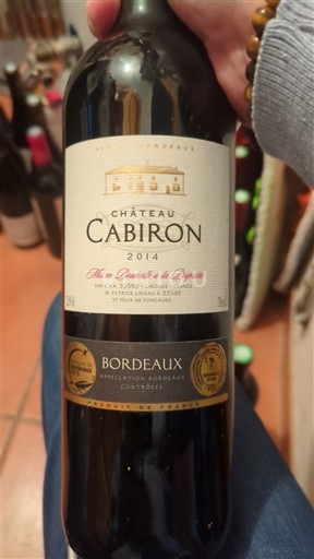 Bordoja Bordo Château Cabiron 2014