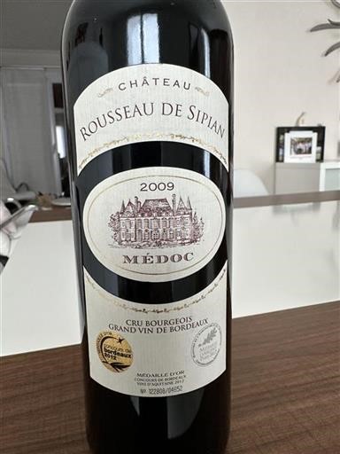 Burdeos Médoc Grand Cru Rousseau De Sipian 2009