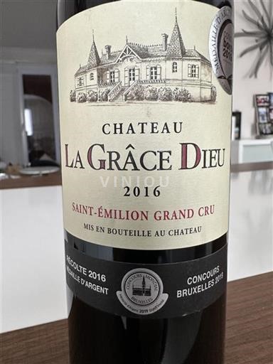 Bordeaux Saint-Émilion Grand Cru Château La Grâce Dieu 2016