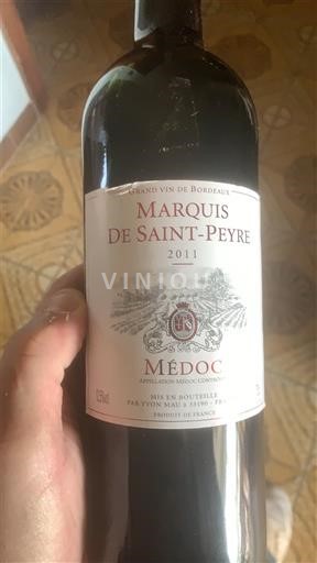 Bordeaux Médoc Marquis De Saintpeyre 2011