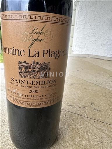 Bordeaux Saint-Émilion Lionel Dupour Domaine La Plagnote 2000