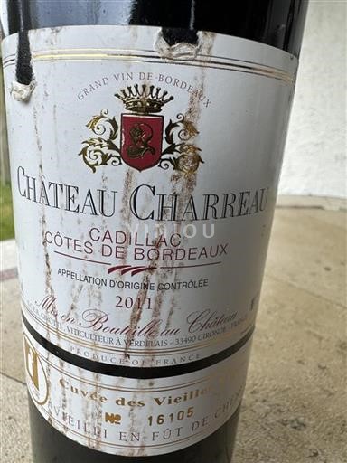 Bordeaux Cadillac-côtes-de-bordeaux Château Charreau des Vieilles Vignes 2011