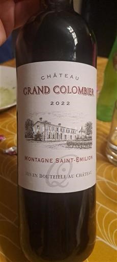 Bordeaux Montagne-saint-émilion Château Grand Colombier 2022
