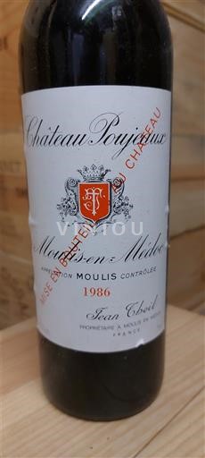 Bordeaux Moulis-en-Médoc Château Poujeaux 1986