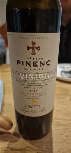 Languedoc Minervois Château Pinenc 2019