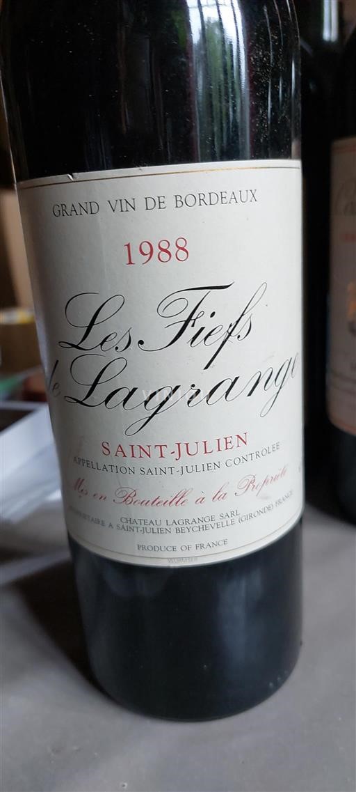 Bordeaux Saint-Julien La Grange Les Fiefs de Lagrange 1988