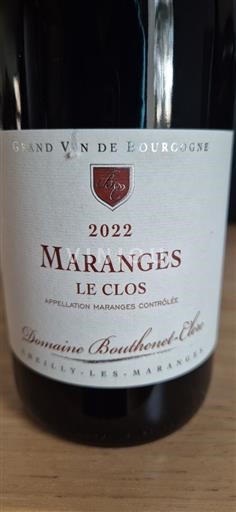 Bourgondië Maranges Domaine Bouhéliereloy Le Clos 2022