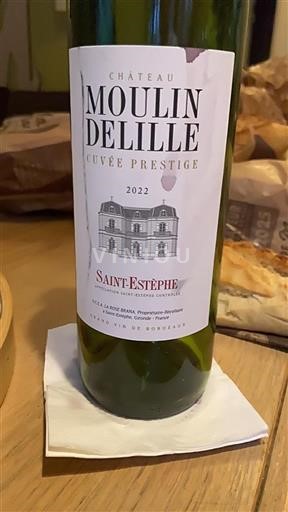 Burdeos Saint-Estèphe Moulin Delille Prestige 2022