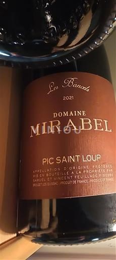 Languedoc Pic-saint-loup Domaine Mirabel Les Bancels 2021