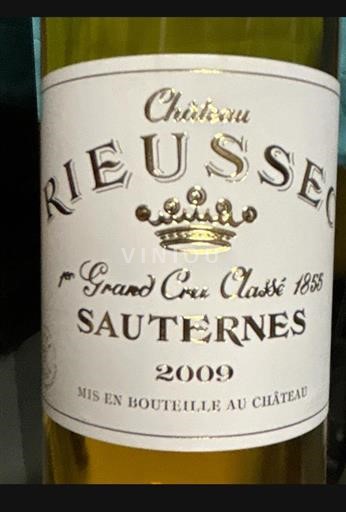 Bordeaux Sauternes Grand Cru Château Rieussec 2009