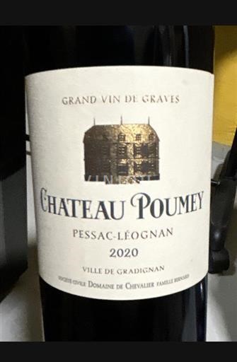 Bordéus Pessac-Léognan Château Poumey 2020