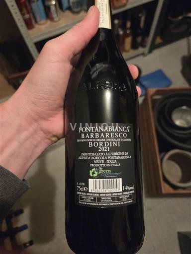 Piamonte Barbaresco Fontanabianca Bordini 2021