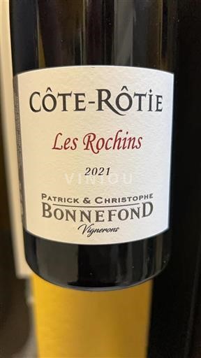Rhônen laakso Côte-rôtie Bonnefond Les Rochins 2021