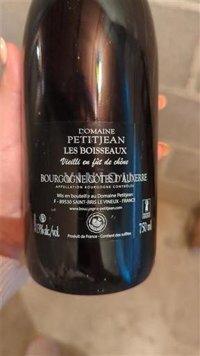 Bourgogne Bourgogne Côtes d'Auxerre Grand Cru Domaine Petitjean Les Boisseaux 2021