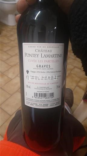 Bordéus Graves Château Ponteylamartine Les Parcelles Não Sazonado