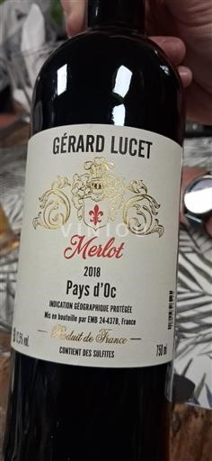 Languedoc-Roussillon Pays d'Oc Gérard Lucet Merlot 2018