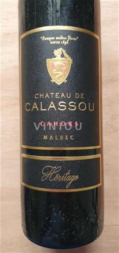 Sud-Ovest Cahors Château Calassou Héritage Senza annata