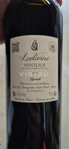 Vale do Ródano Ventoux Les Gourgues Syrah 2022