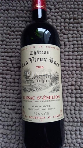 Bordeaux Lussac-saint-émilion Château Les Vieux Rocs 2016
