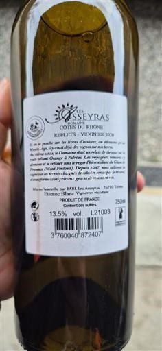 Valle del Rodano Côtes-du-Rhône Les Asseyras Reflets - Viognier 2020