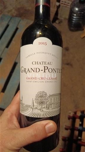 Bordeaux Saint-Émilion Grand Cru Classé Grand Pontet 2015