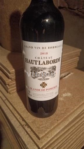 Bordéus Lalande-de-Pomerol Château Hautlaborde 2018