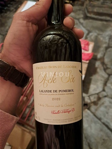 Burdeos Lalande-de-Pomerol Château Bois De Laborde Acte Six 2022