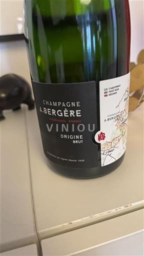 Champaña Champán A. Bergère Origine Sin añada