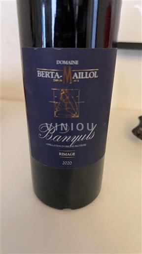 Roussillon Banyuls Berta Maillol Rimage 2020