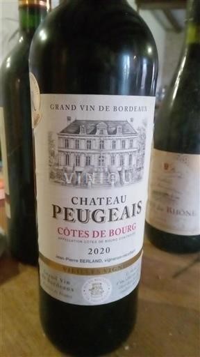Bordéus Côtes-de-bourg Château Peugeais Vieilles Vignes 2020
