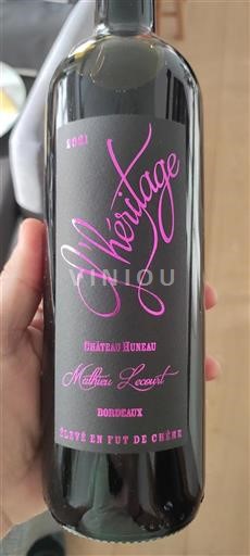 Bordeaux Château Huneau Héritage 2021