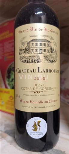Bordeaux Blaye-Côtes-de-Bordeaux Château Labrousse 2018