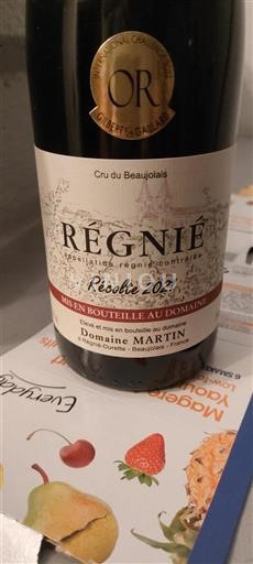 Beaujolais Régnié Domaine Martin 2021