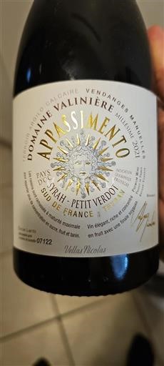 Languedoc ja Roussillon Pays d'Oc Domaine Valinière Appassimento 2021