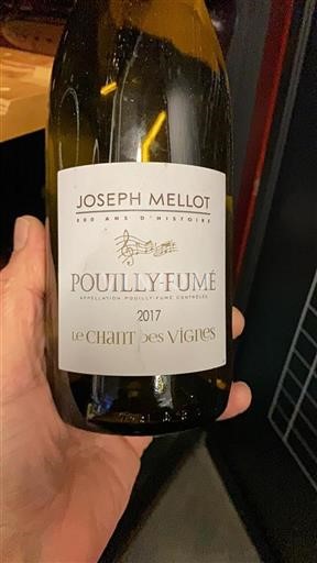 Dolina Loare Pouilly-fumé Joseph Mellot Le Chant des Vignes 2017