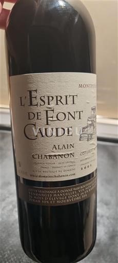Languedoc Coteaux del Languedoc Domaine Alain Chabanon L'Esprit de Font Caude 2005