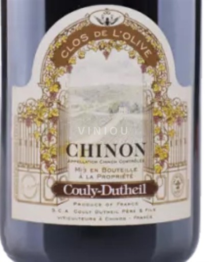 Loiren laakso Chinon Couly-Dutheil Clos de L'Olive 2018