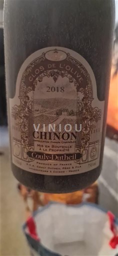 Dolina Loare Chinon Couly-Dutheil Clos de L'Olive 2018