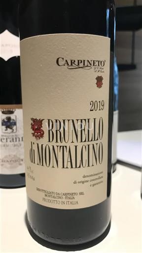 Tuscan Wines Brunello di Montalcino Carpineto 2019