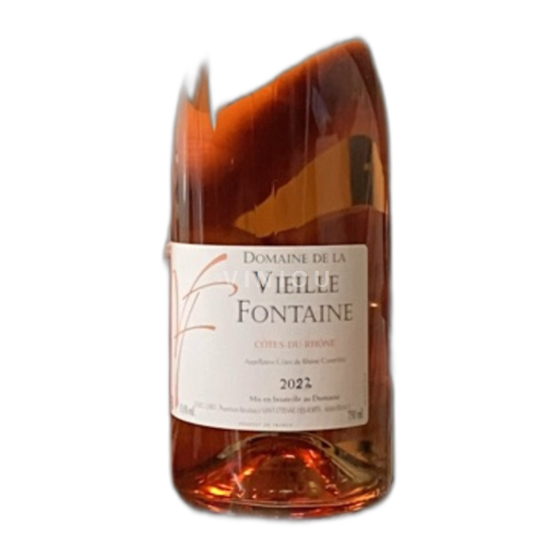 Vin Rosé sec Domaine La Vieille Fontaine 2023 France Vallée du Rhône Côtes-du-rhône AOC