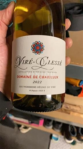 Vin Blanc sec Domaine de Chailloux Les Vignerons Réunis de Viré 2022 France Bourgogne Viré-clessé AOC Grand Cru