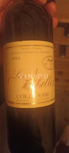 Vin Rouge sec Les Abeilles 2014 France Roussillon Collioure AOC
