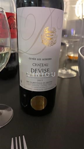 Bordeaux Puisseguin-saint-émilion Château Devise Les Aubiers 2015
