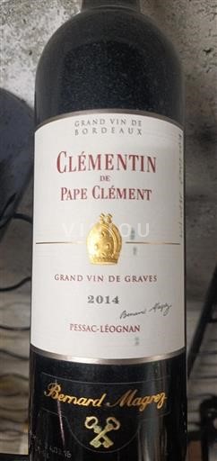 Bordeaux Pessac-Léognan Pape Clement Clémentin de Pape Clément 2014