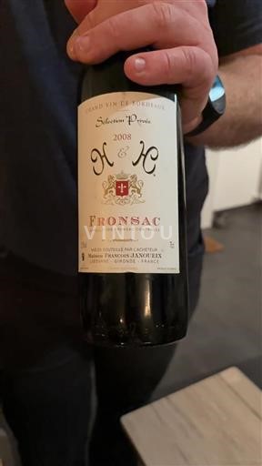 Bordeaux Fronsac Maison François Janoueix Sélection Privée 2008