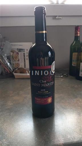 Vin Rouge sec Clos Saint-Martin 2019 France Sud-Ouest Madiran AOC