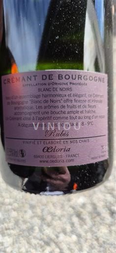 Bourgogne Crémant-de-bourgogne Oedoria Rubis Non Millésimé