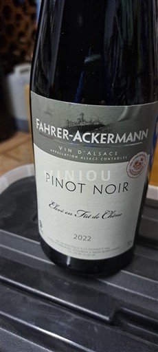 Alsace Domaine Fahrer Ackermann Elevé en Fût de Chêne 2022