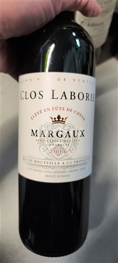 Bordeaux Margaux Clos Laborie 2016